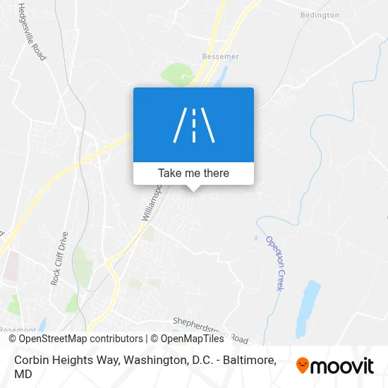 Corbin Heights Way map