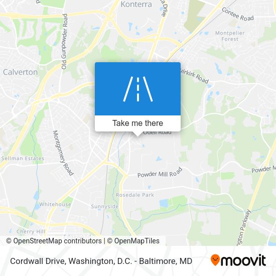 Cordwall Drive map
