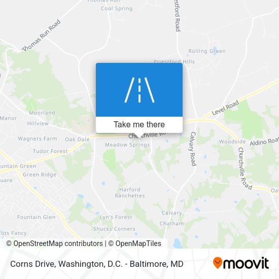 Corns Drive map