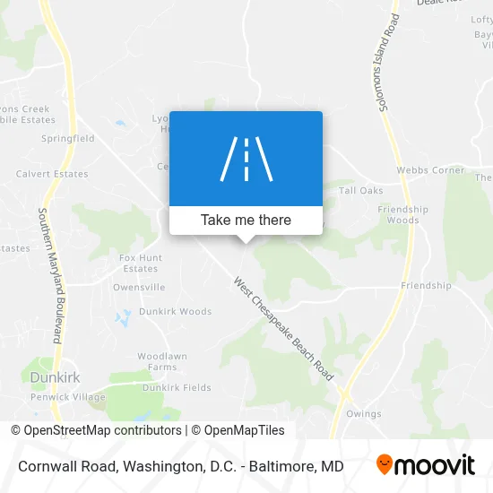 Cornwall Road map
