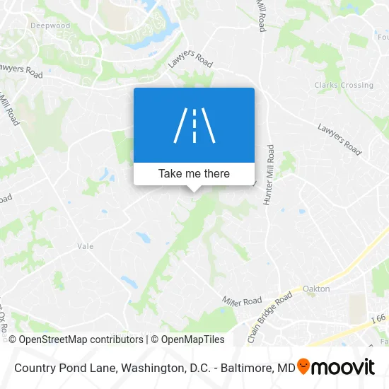 Country Pond Lane map
