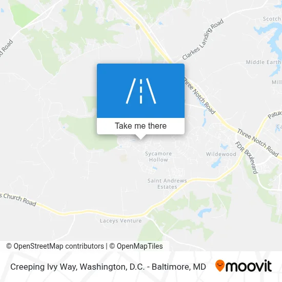 Creeping Ivy Way map
