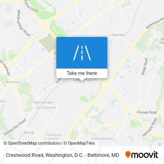 Crestwood Road map