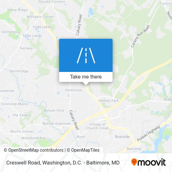Mapa de Creswell Road