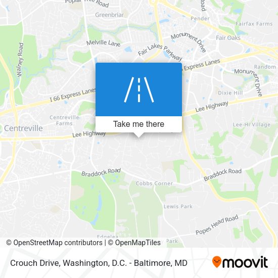 Crouch Drive map