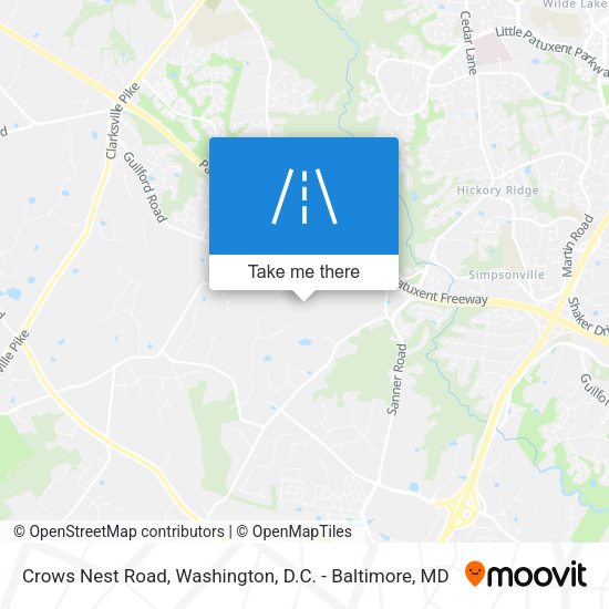 Crows Nest Road map