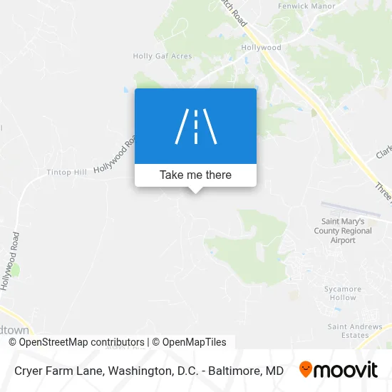 Cryer Farm Lane map