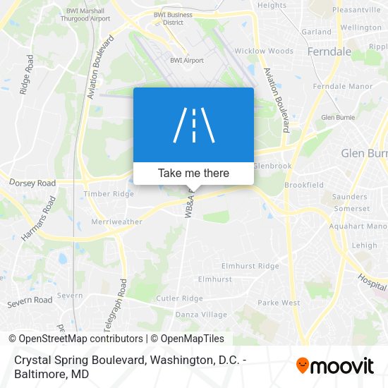 Mapa de Crystal Spring Boulevard