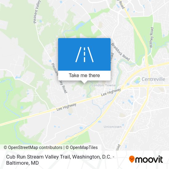 Mapa de Cub Run Stream Valley Trail
