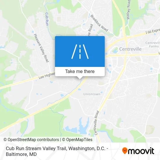 Cub Run Stream Valley Trail map