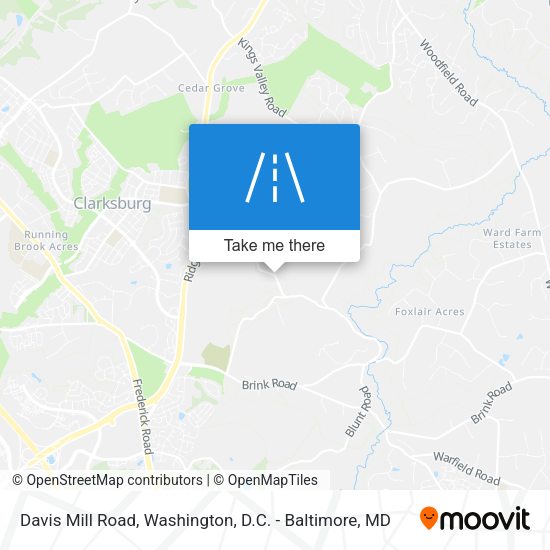 Davis Mill Road map