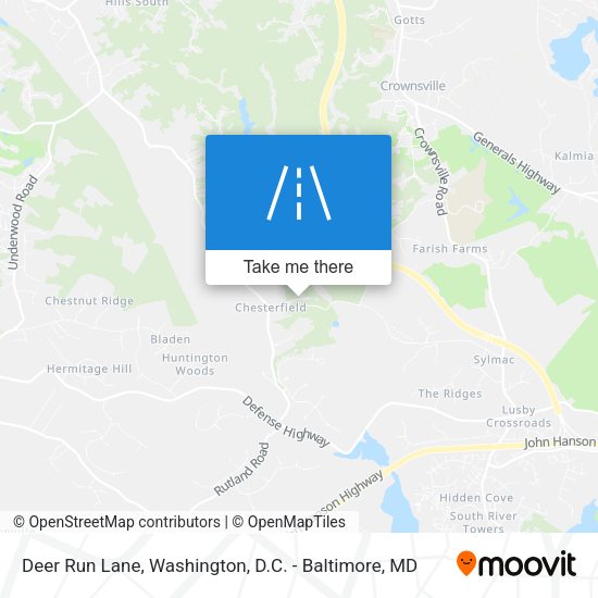 Deer Run Lane map