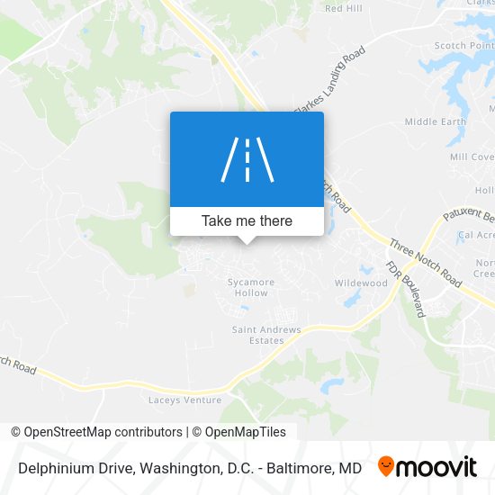 Delphinium Drive map