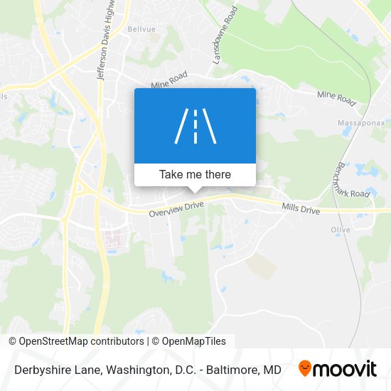 Derbyshire Lane map