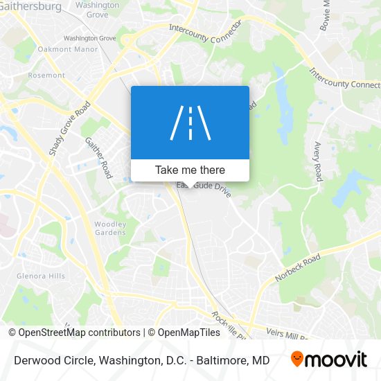Derwood Circle map