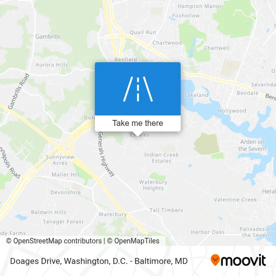 Doages Drive map