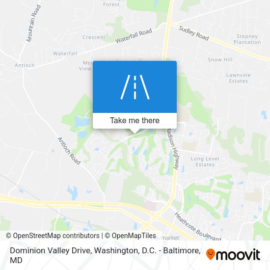 Mapa de Dominion Valley Drive