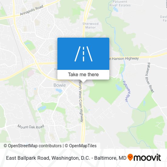 East Ballpark Road map