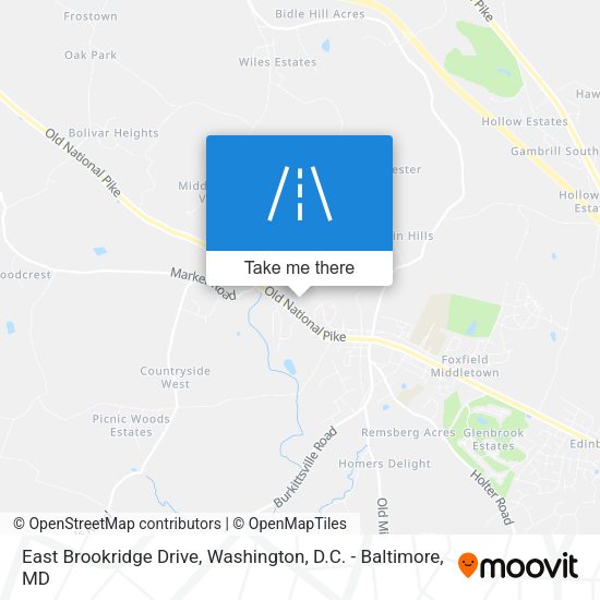 Mapa de East Brookridge Drive