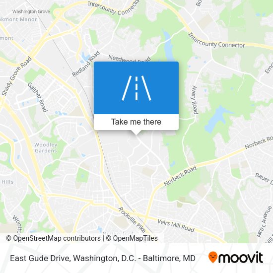 East Gude Drive map