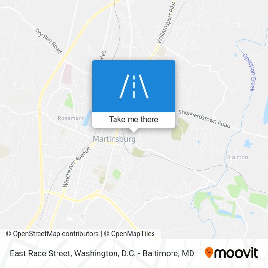 East Race Street map