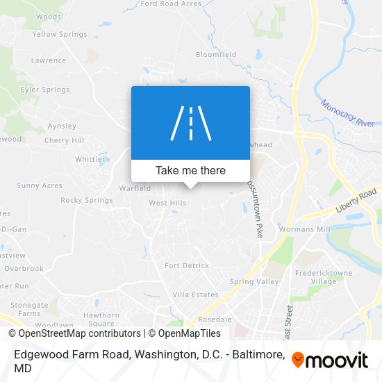 Edgewood Farm Road map
