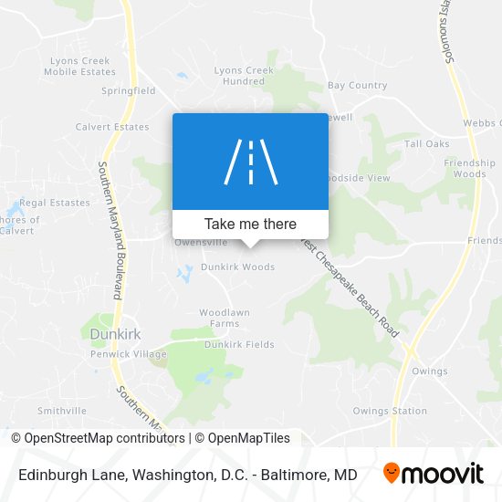 Edinburgh Lane map