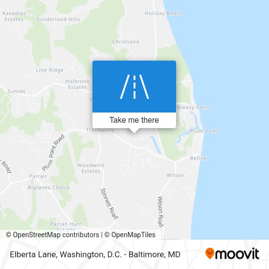 Elberta Lane map