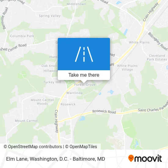 Elm Lane map