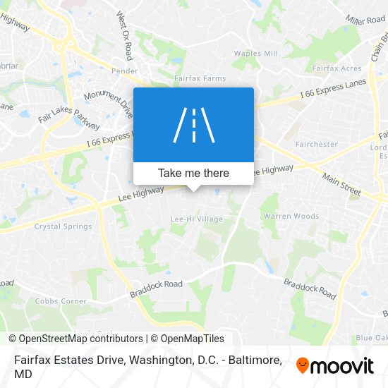 Fairfax Estates Drive map