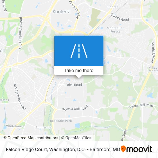 Mapa de Falcon Ridge Court