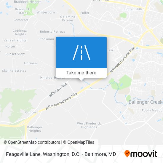 Feagaville Lane map