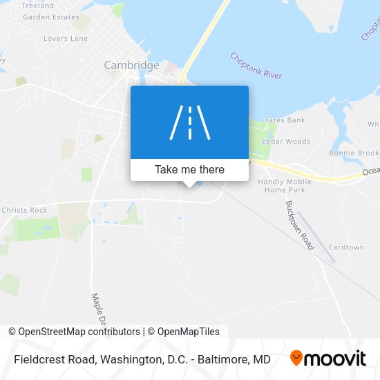 Fieldcrest Road map