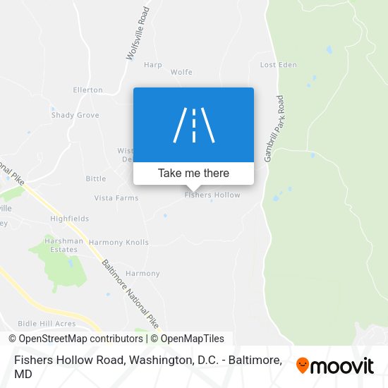 Fishers Hollow Road map