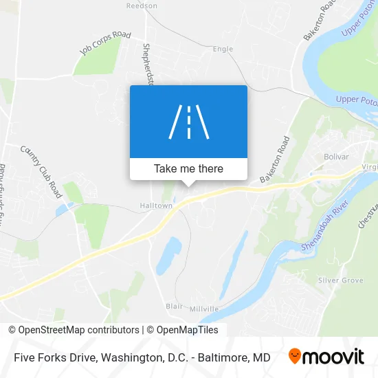 Five Forks Drive map
