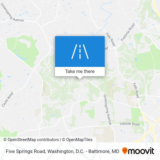 Mapa de Five Springs Road