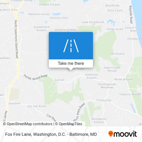 Fox Fire Lane map
