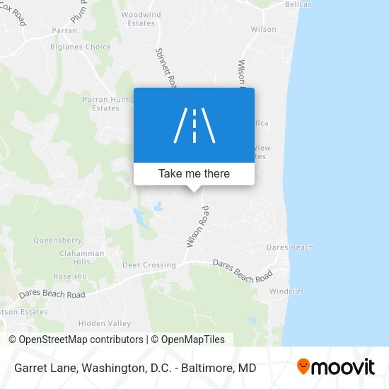 Garret Lane map