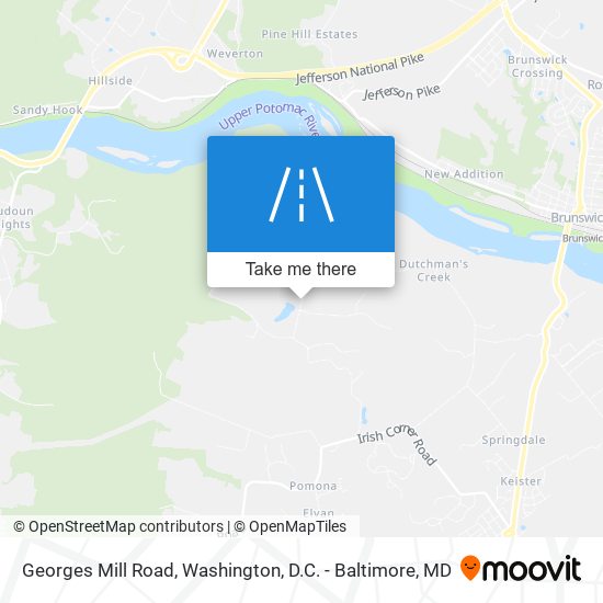 Georges Mill Road map