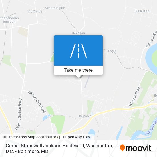 Gernal Stonewall Jackson Boulevard map
