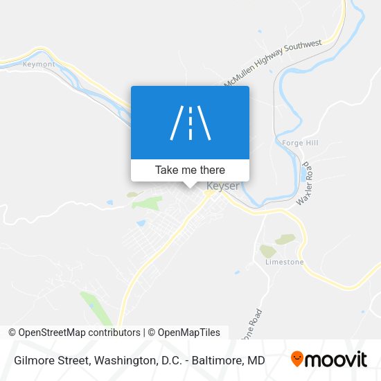 Gilmore Street map