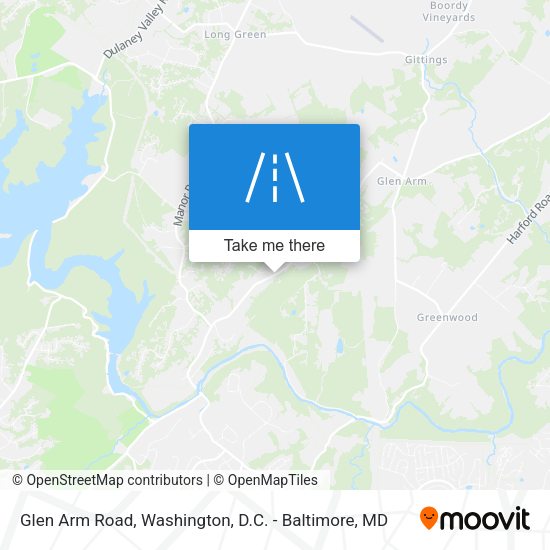 Glen Arm Road map