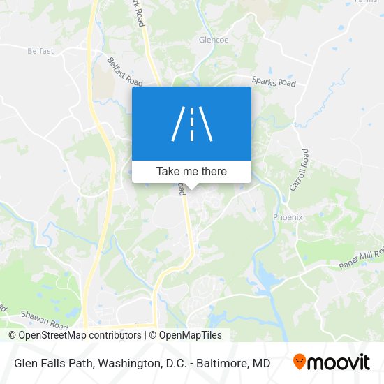 Glen Falls Path map