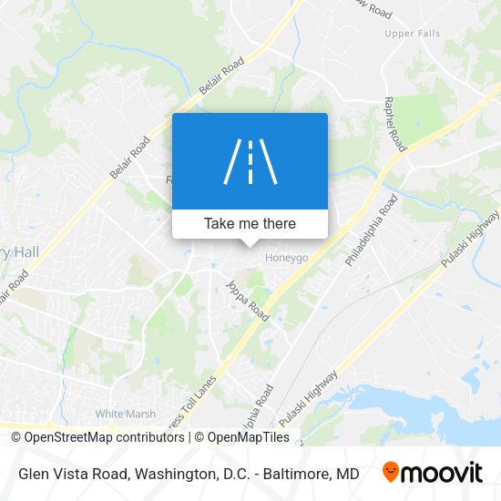 Glen Vista Road map