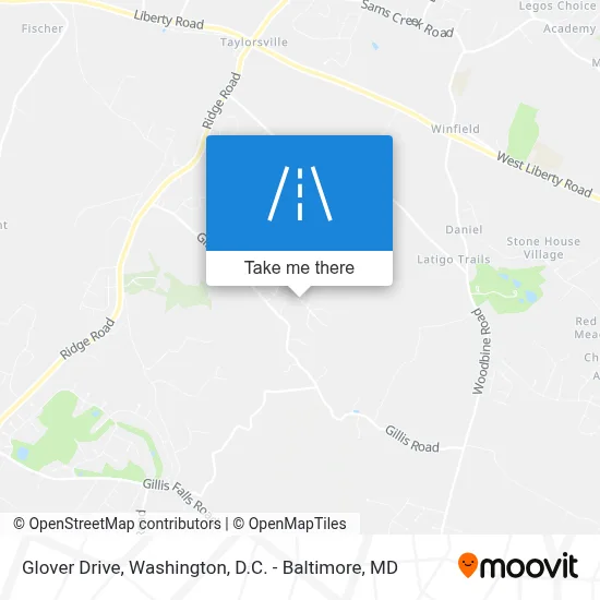 Glover Drive map