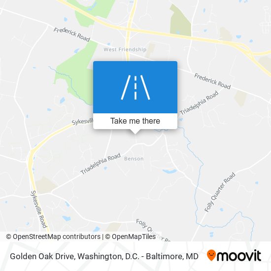 Golden Oak Drive map