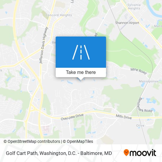 Golf Cart Path map