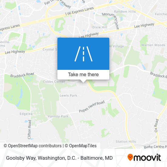 Mapa de Goolsby Way