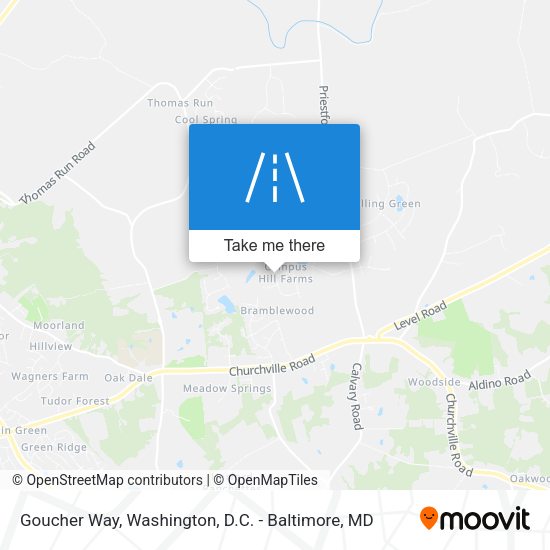Mapa de Goucher Way