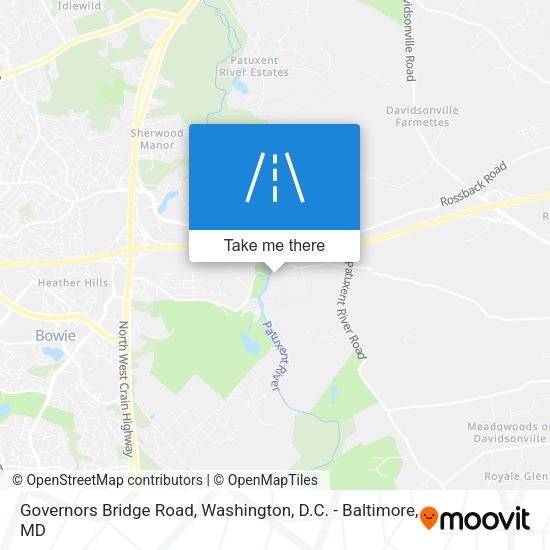 Governors Bridge Road map